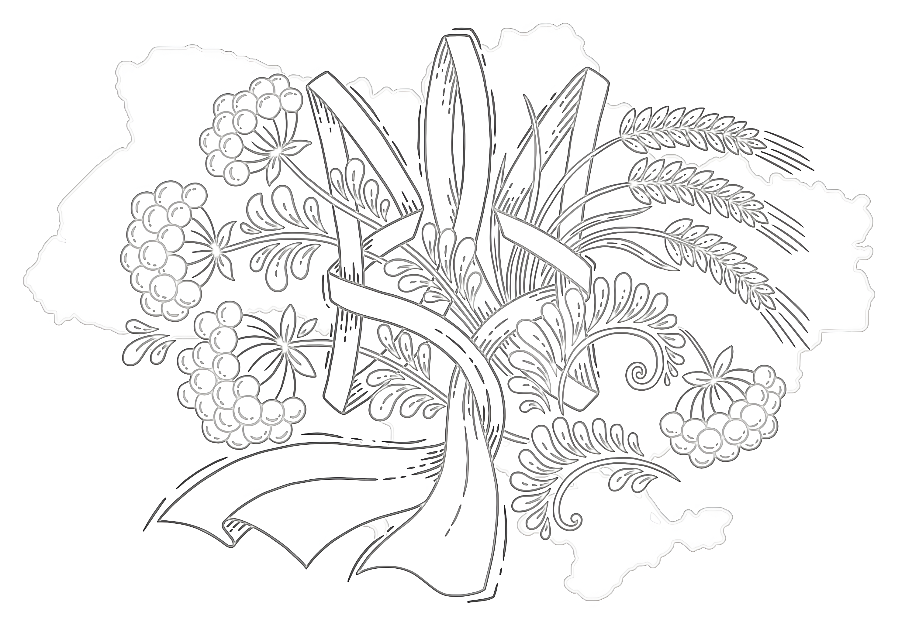 State Symbol Of Ukraine Trident - Coloring page