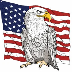 American Eagle Hold The USA Flag - Origin image