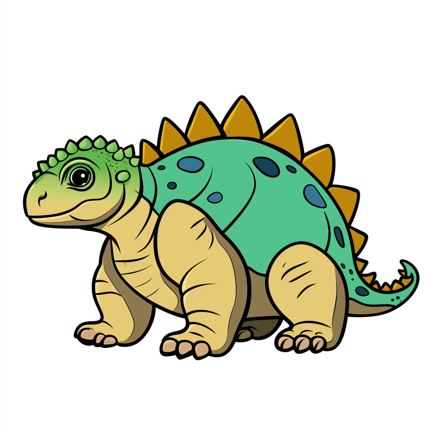 Ankylosaurus Dinosaur Coloring Page | Coloring Pages Mimi Panda