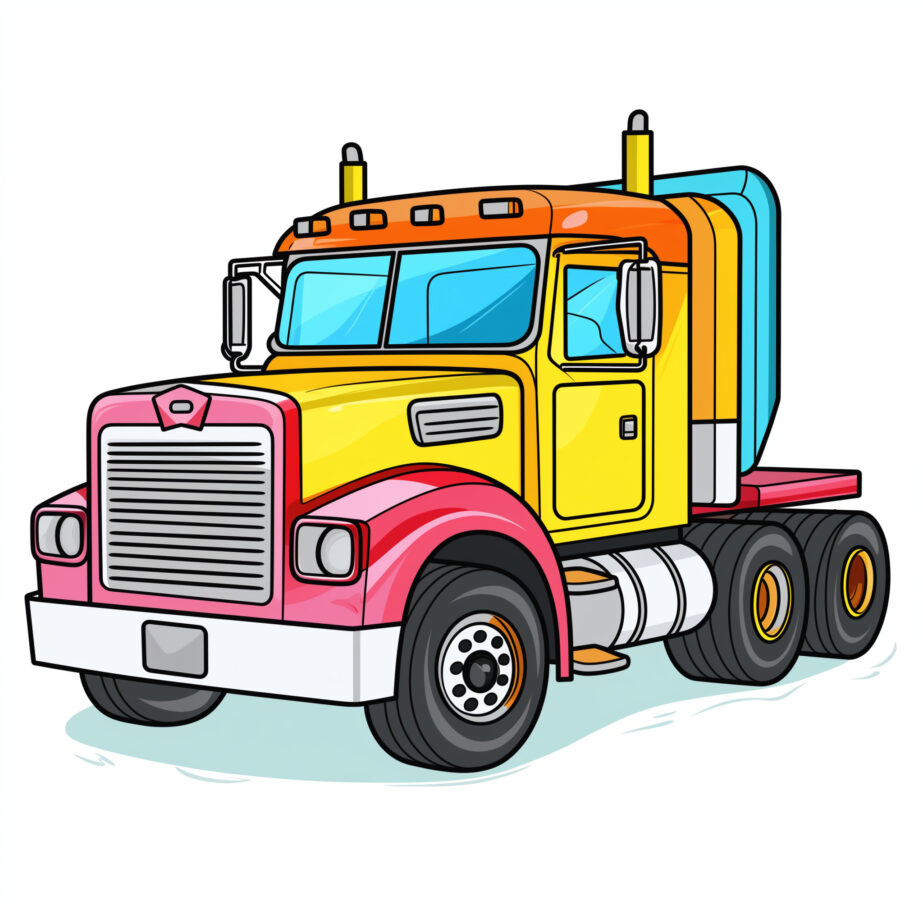 Big Truck Car Coloring Page 2