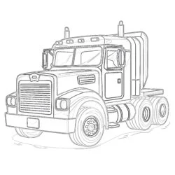 Big Truck Car - Printable Coloring page