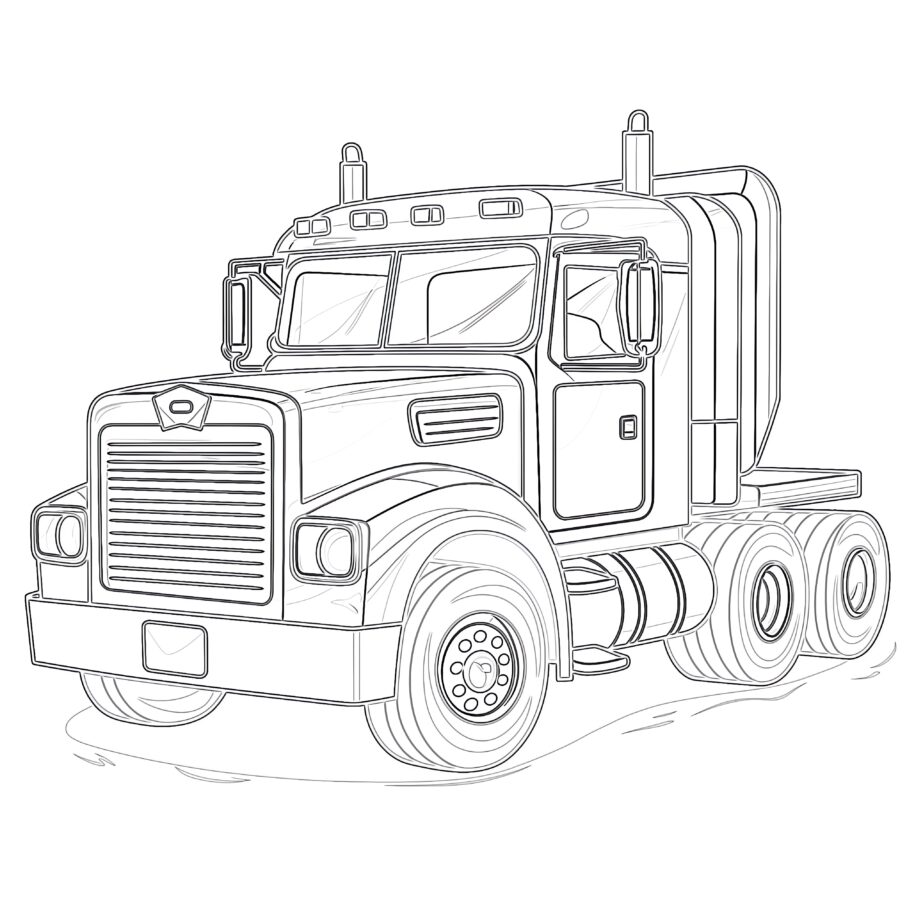Big Truck Car Coloring Page