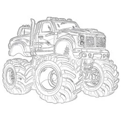 Biggest Monster Truck - Printable Coloring page