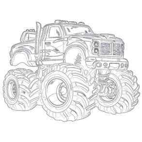 Monster Truck Coloring Page Ukraine Flag | Coloring Pages Mimi Panda