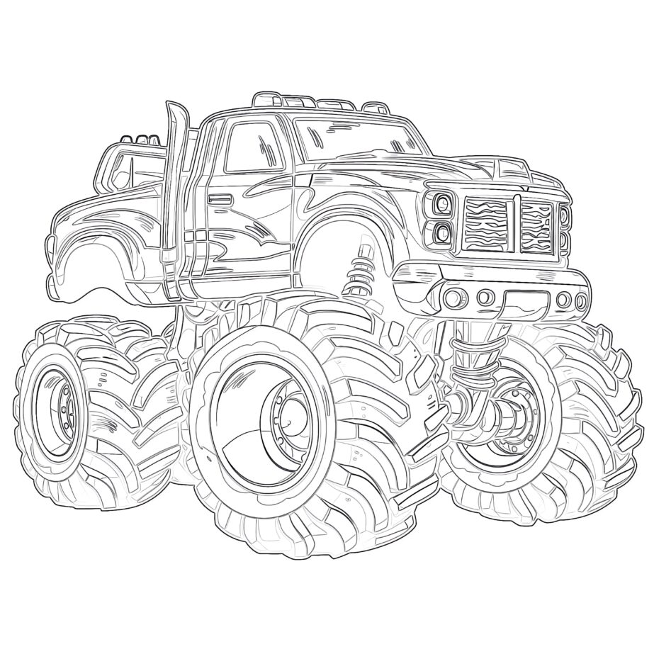 Biggest Monster Truck Coloring Page