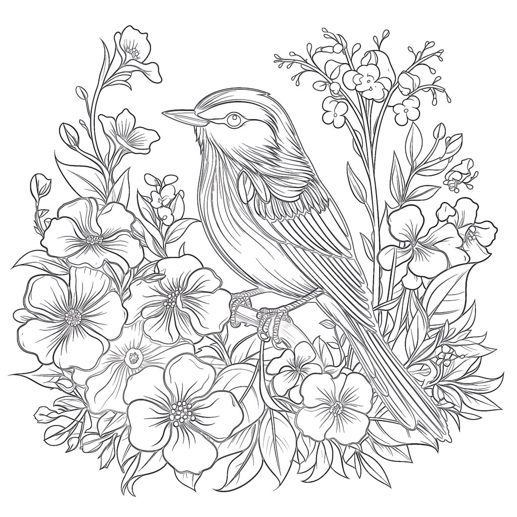 Hummingbird Coloring Page | Coloring Pages Mimi Panda