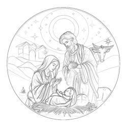 Birth of Jesus Coloring Page - Printable Coloring page