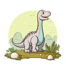 Brontosaurus Dinosaur With Eggs - Origin image