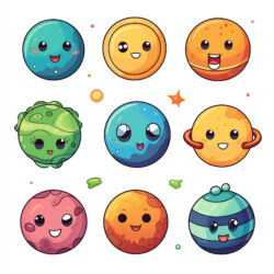 Cartoon Planets With Faces - Origin image