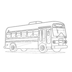 City Bus - Printable Coloring page