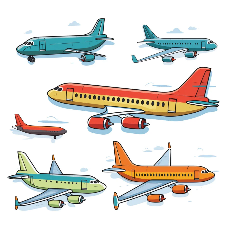 Collection Of Modern Airplane Coloring Page 2