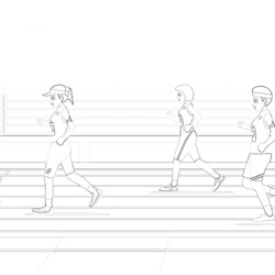 Men Is Sprint Race - Printable Coloring page