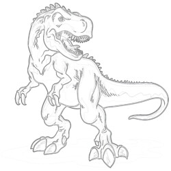 Dinosaur - Printable Coloring page