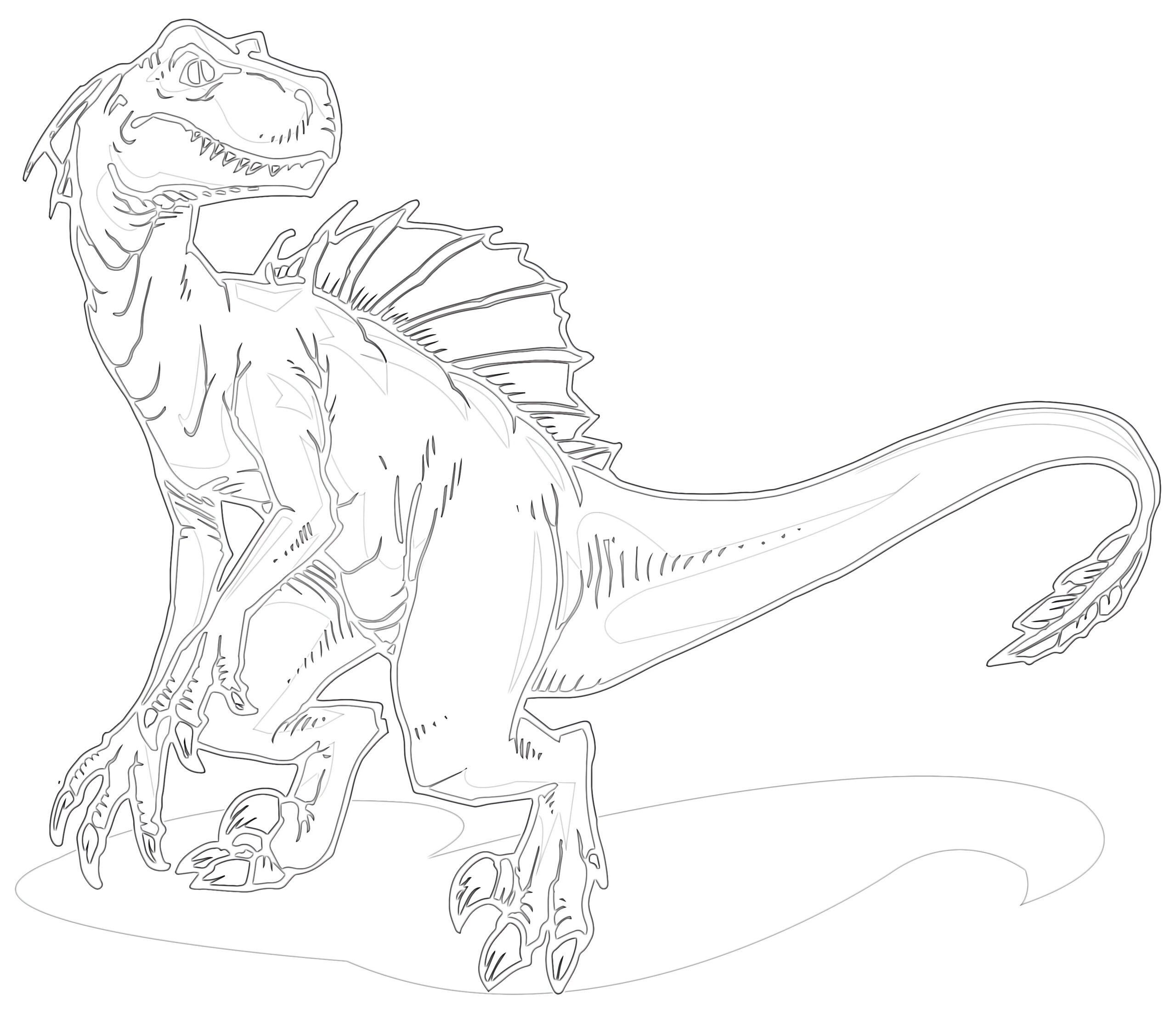 velociraptor coloring page