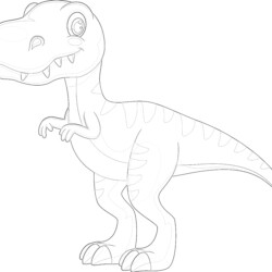 Lythronax dinosaur - Coloring page