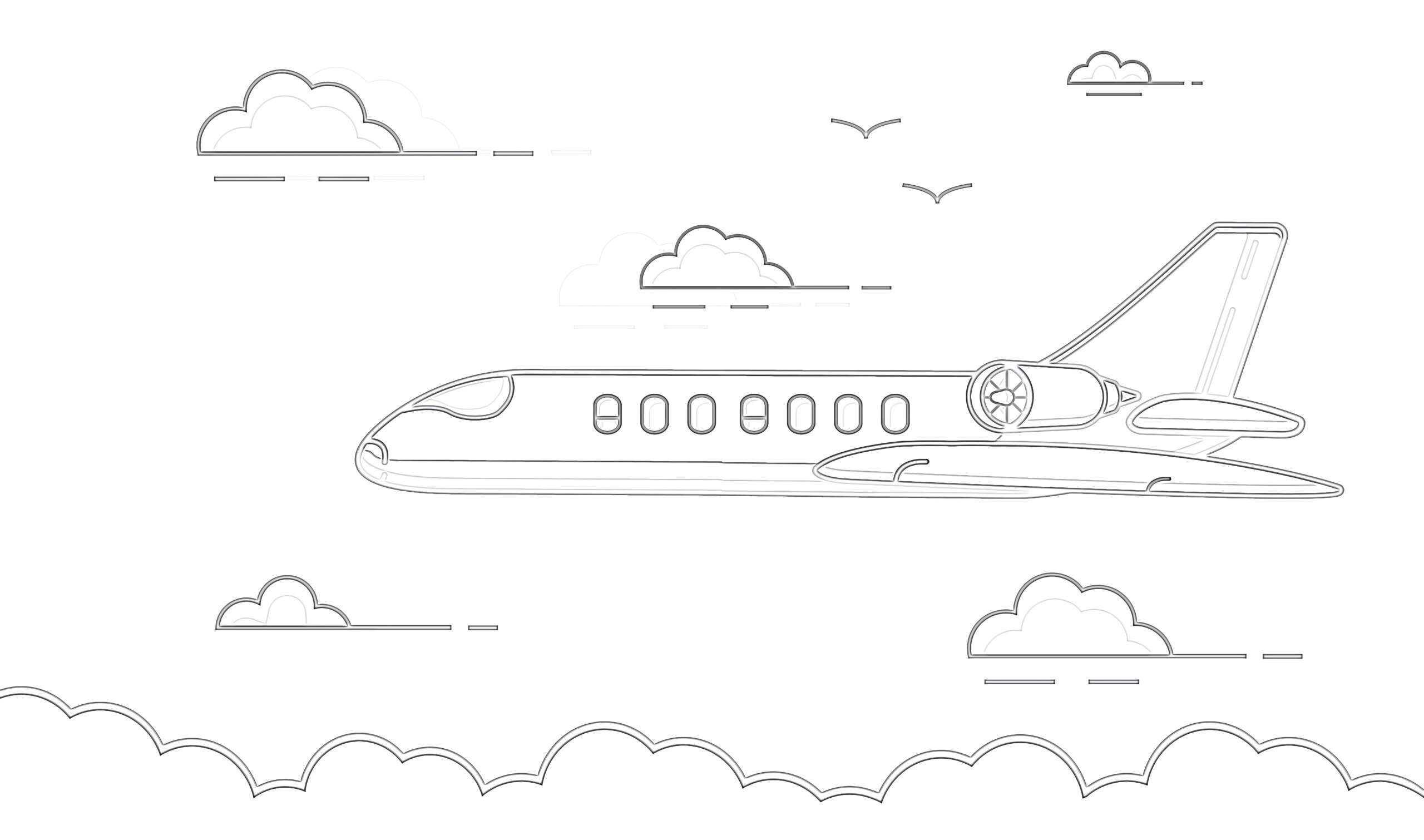 Passenger Airlines - Coloring page