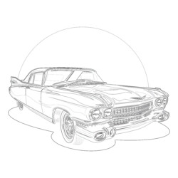 Vintage Classic Car - Printable Coloring page