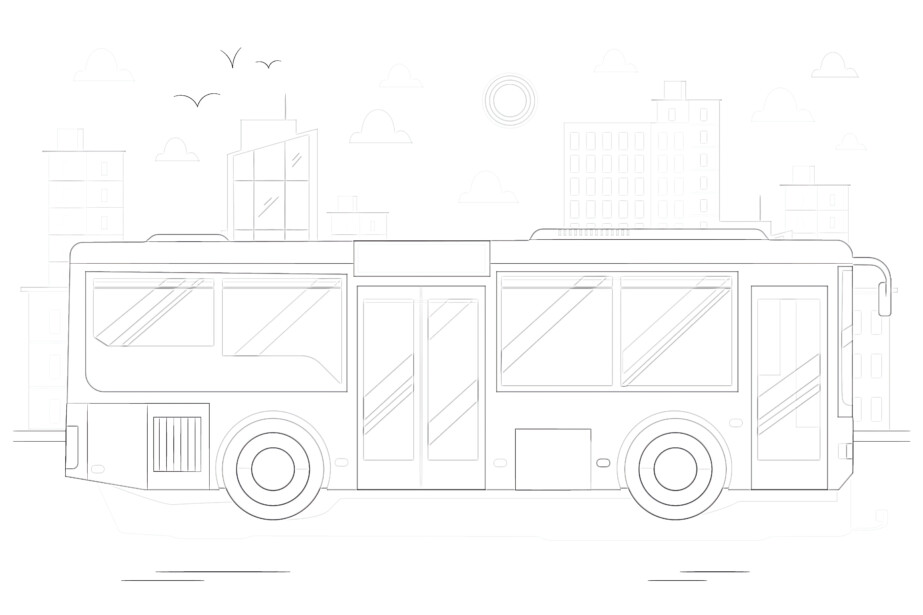 City Bus - Coloring page