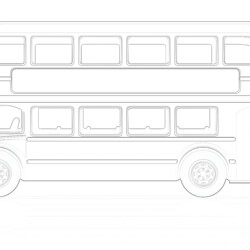 London Red Bus - Printable Coloring page