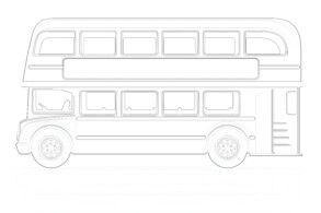 London Red Bus - Coloring page