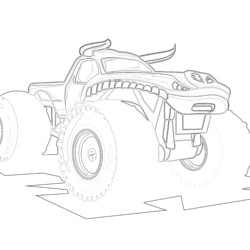 Adventure Off Road Big Monster Truck - Printable Coloring page