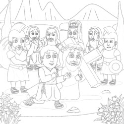 Birth Of Jesus - Coloring page