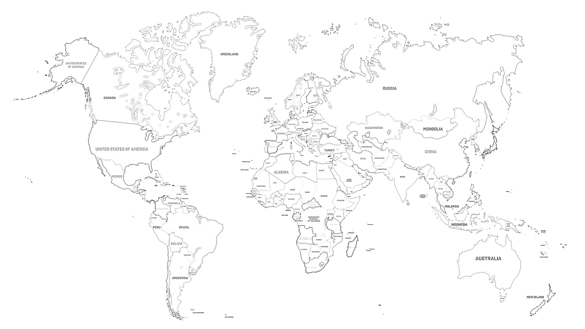 Printable Colored World Map Coloring Page - Mimi Panda