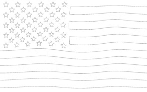 Flag Of USA - Coloring page
