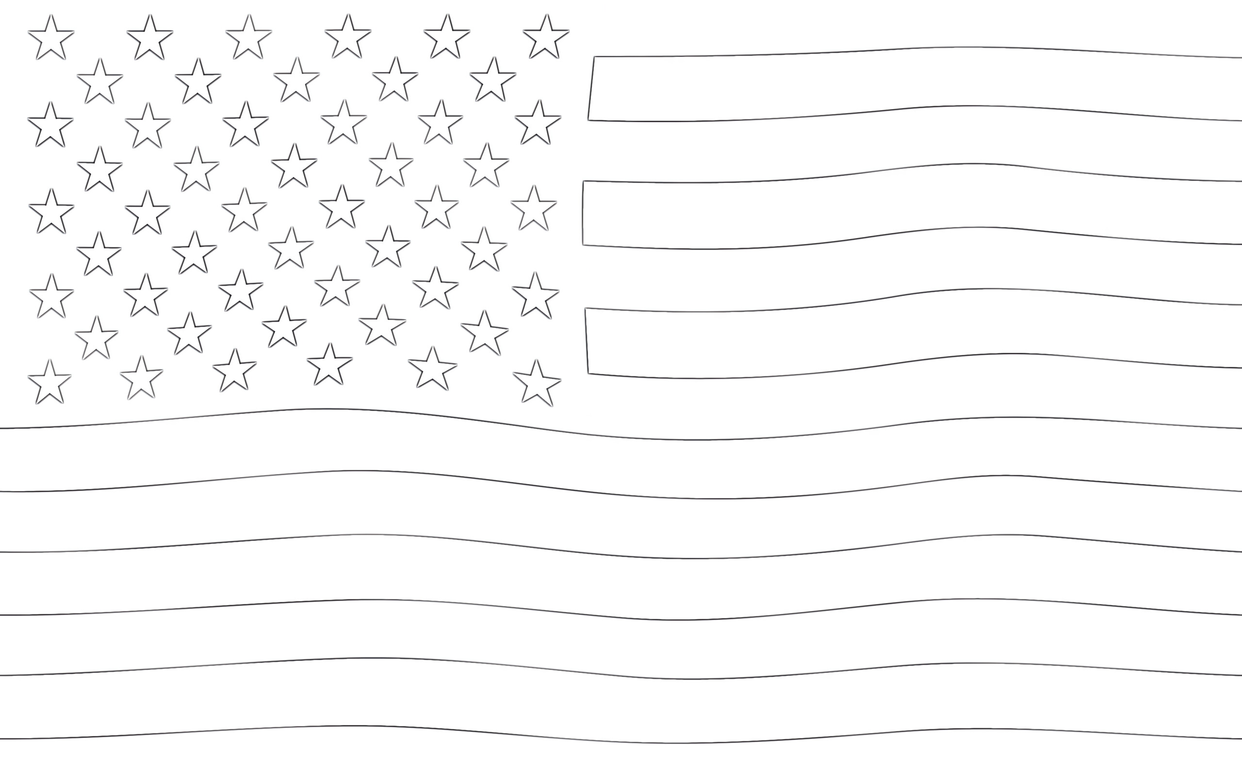 Flag Of USA - Coloring page