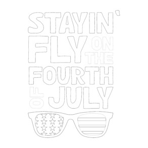 4th of July - Coloring page