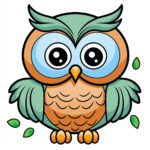 Cute Owl coloring page 2