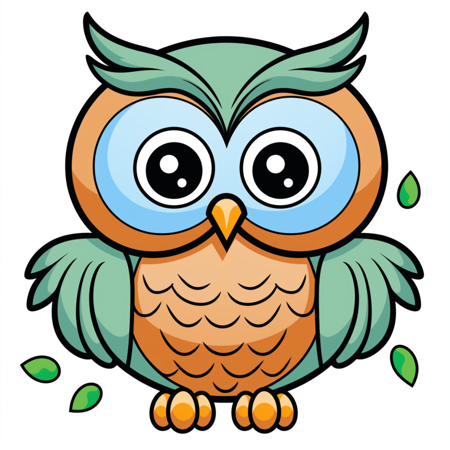 Cute Owl coloring page 2Original image