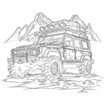 Extreme Travel Car Coloring Page