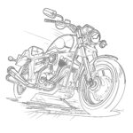 Fast Ride Naked Bike Motorcycle Coloring Page