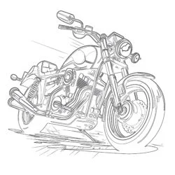 Fast Ride Naked Bike Motorcycle - Printable Coloring page