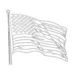 Flag Of USA Coloring Page