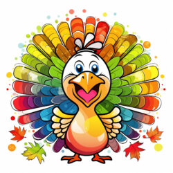 Happy Turkey Bird Malvorlage - Ursprüngliches Bild