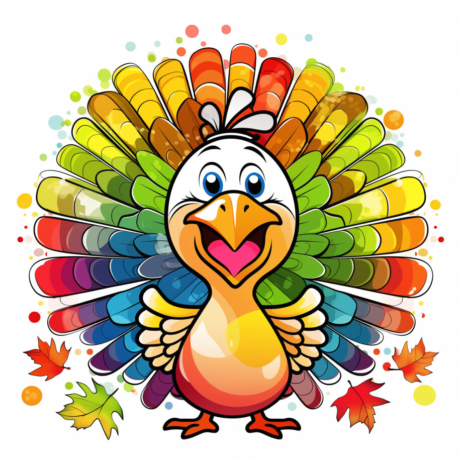 Happy Turkey Bird Coloring Page 2Original image