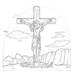 Jesus Died On The Cross Coloring Page