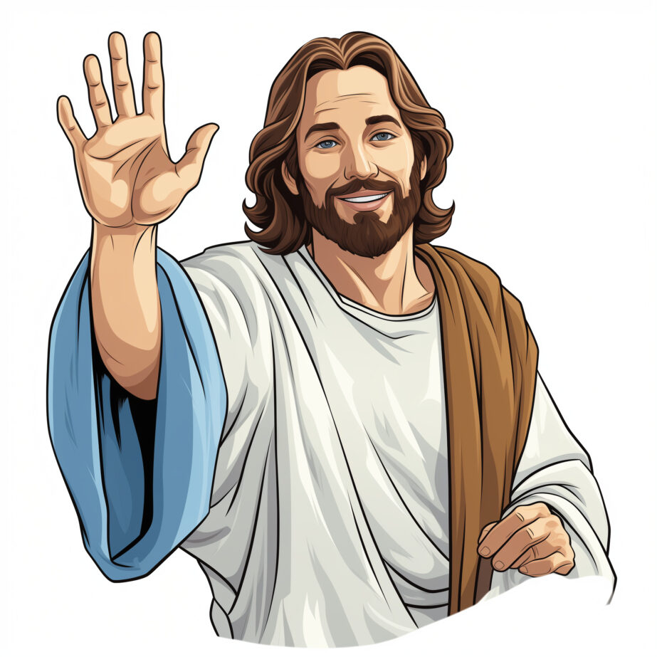 Jesus With An Open Hand Coloring Page 2