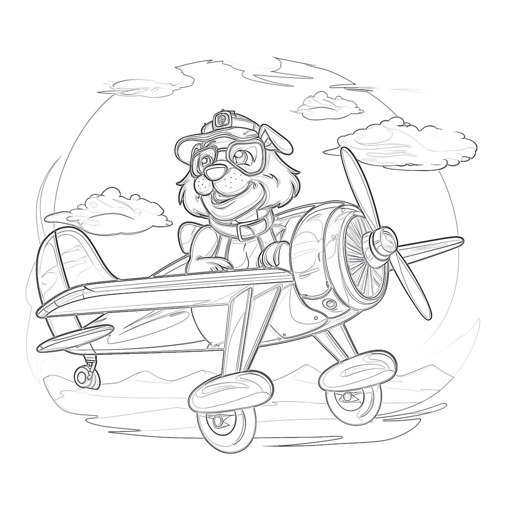 Aircraft Coloring Page Coloring Pages Mimi Panda aircraft-coloring-page-coloring-pages-mimi-panda