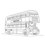 London Red Bus Coloring Page