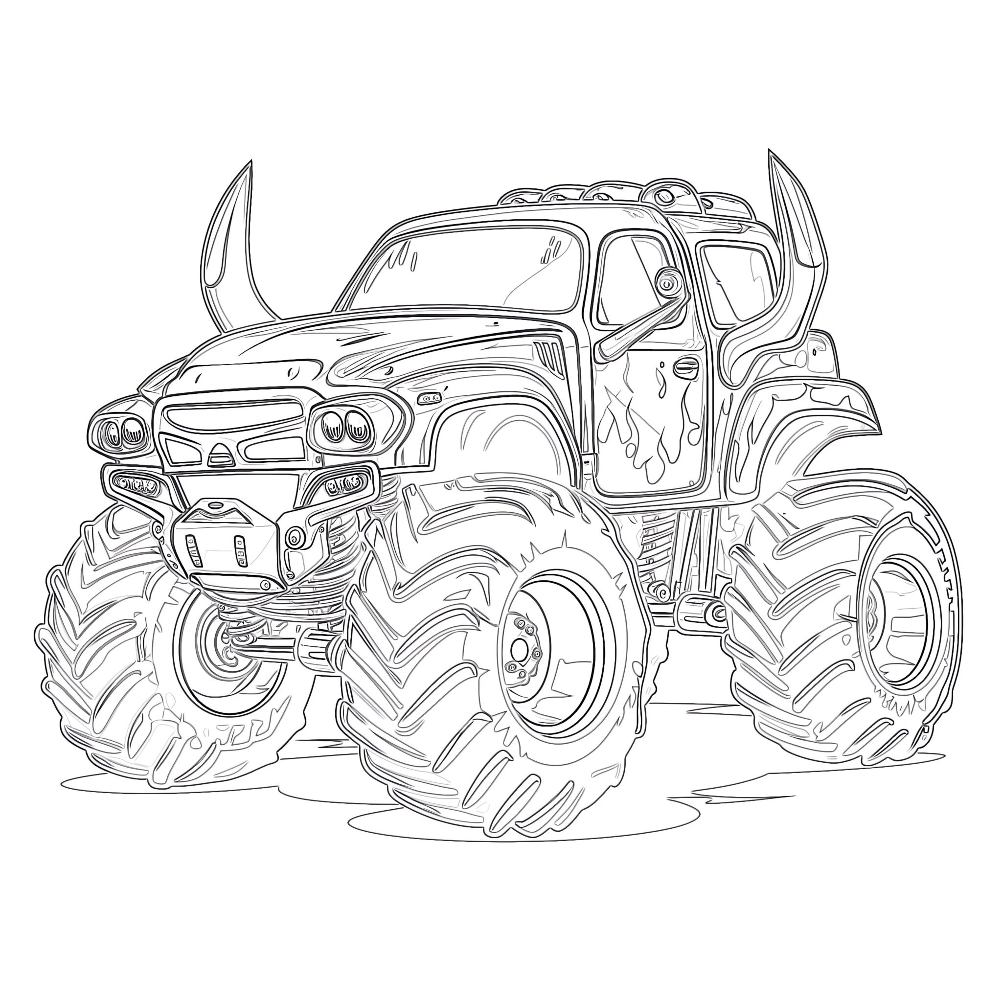 Monster Truck With Horns Coloring Pages Mimi Panda Monster Truck With Horns Coloring Pages Mimi Panda
