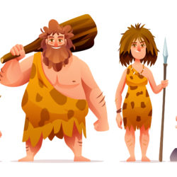 Primitive People Characters Prehistoric Stone Age - Origin image