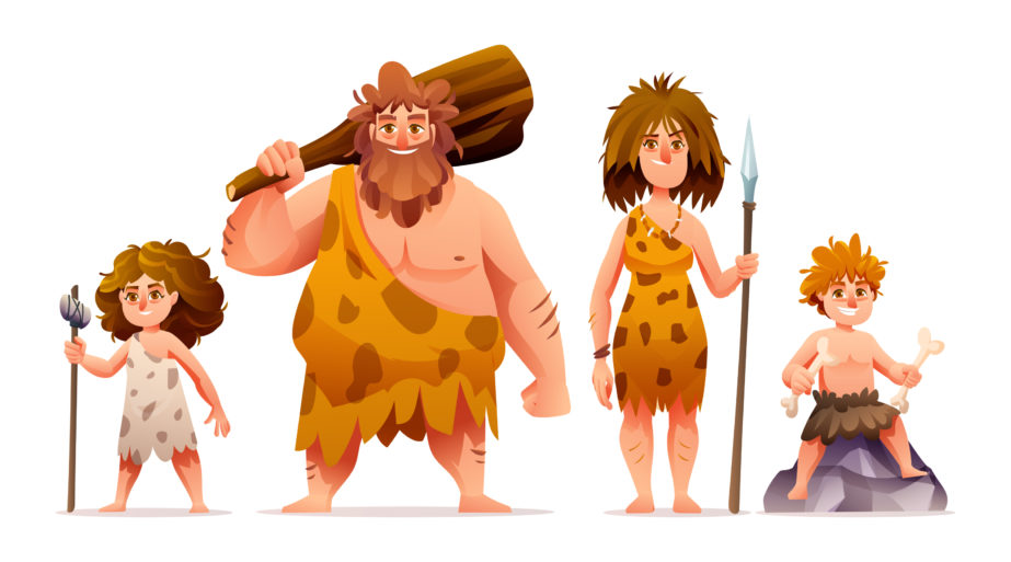 Primitive People Characters Prehistoric Stone Age - Original image