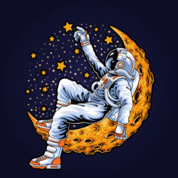 Astronaut Lying On The Moon - Origin image