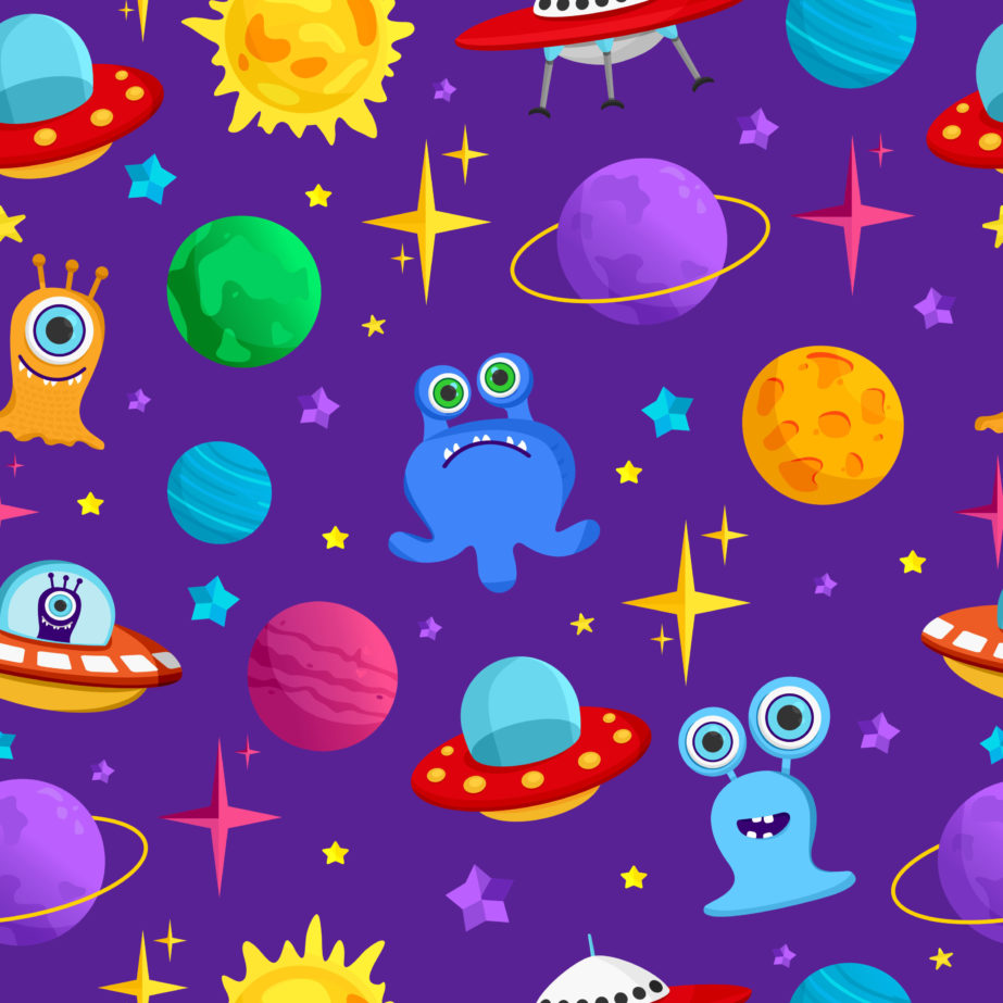 Space Theme With Planets - Original image