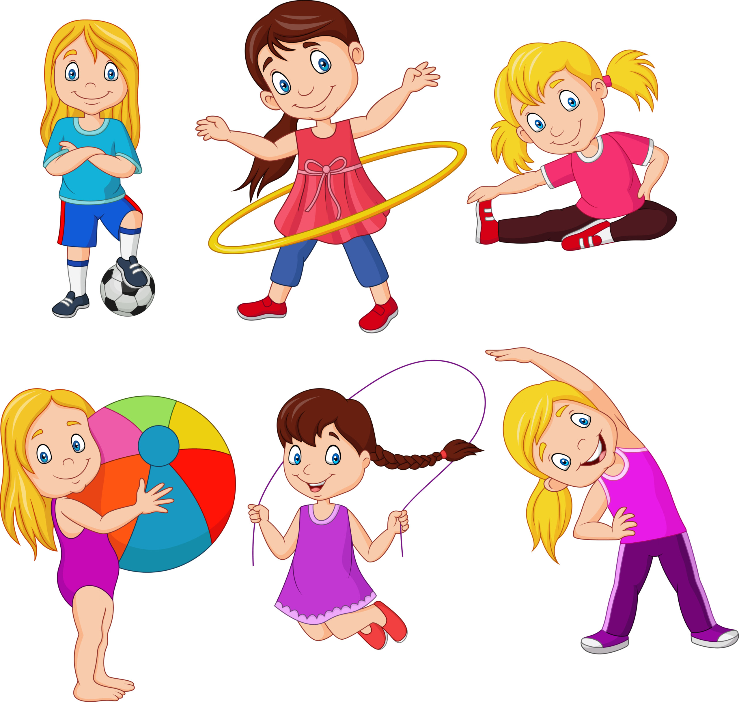 Little Girls With Different Hobbies - Original image