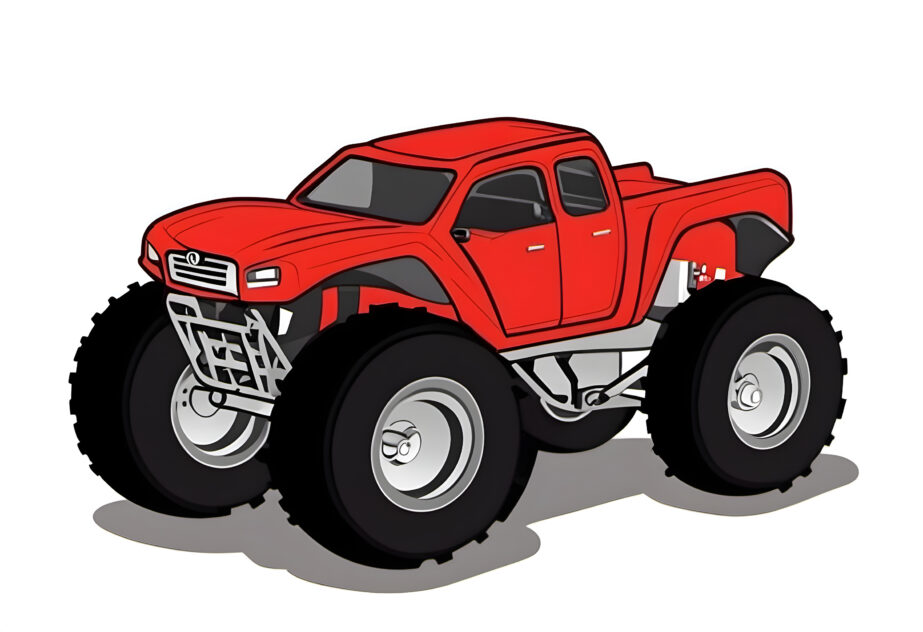 How to Draw a Cartoon Monster Truck
