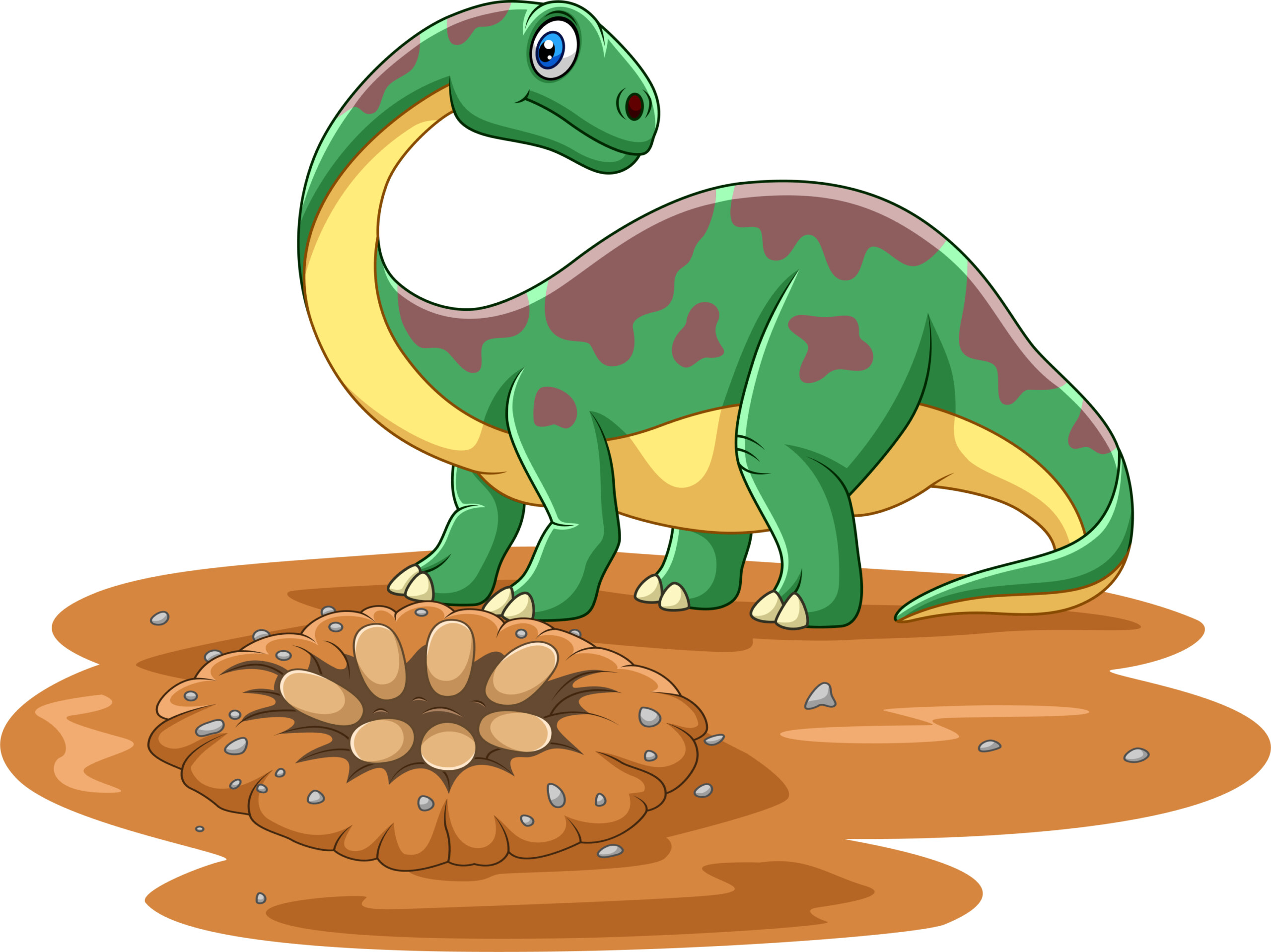 Brontosaurus Dinosaur With Eggs - Original image